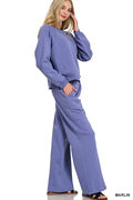 Fleece Dusty Blue Pullover & Pant Set