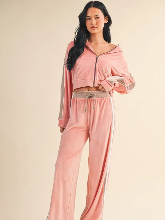 Velour Track Suit 2 Pc