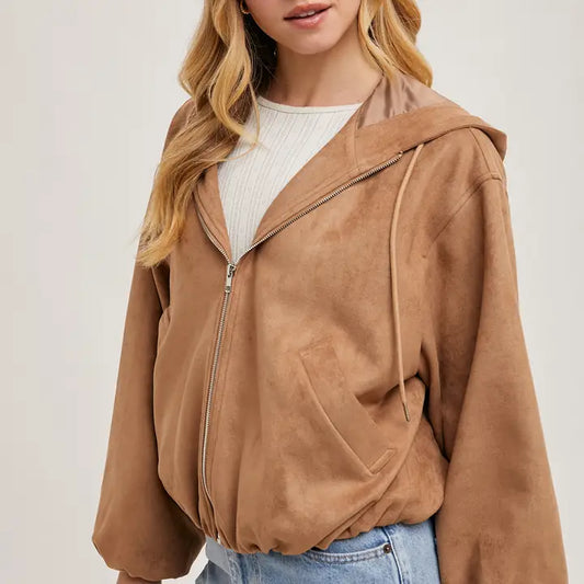 Faux Suede Camel Color Jacket