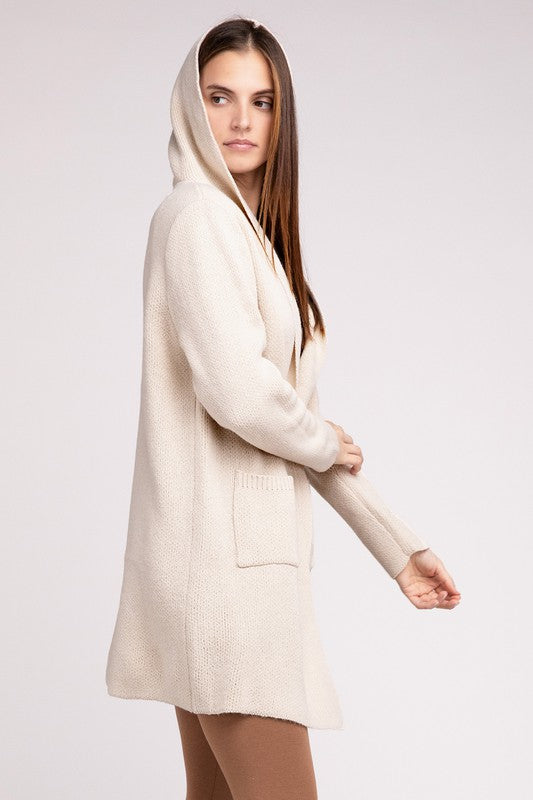 Hooded Sweater Cardigan