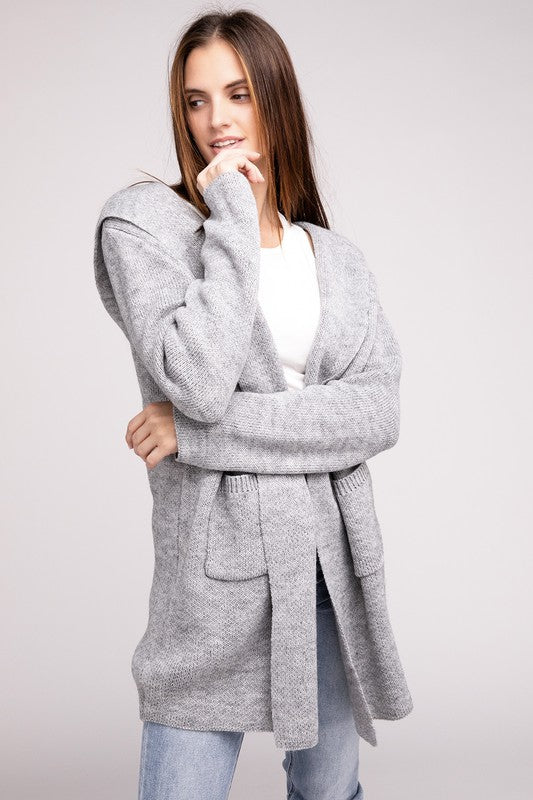 Hooded Sweater Cardigan