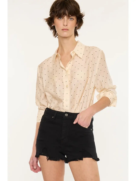 High Rise Black Shorts