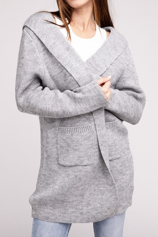 Hooded Sweater Cardigan